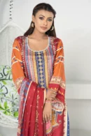 Noor-e-Dil – Premium 3-Piece Russian Silk Dress with Karchupi & Tercel Hand Embroidery | BenBerg