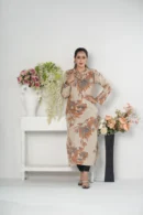 Hoorain Mystique – 1-Piece Cotton Long Dress with All-Over Artistic Print | BenBerg