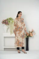 Hoorain Mystique – 1-Piece Cotton Long Dress with All-Over Artistic Print | BenBerg