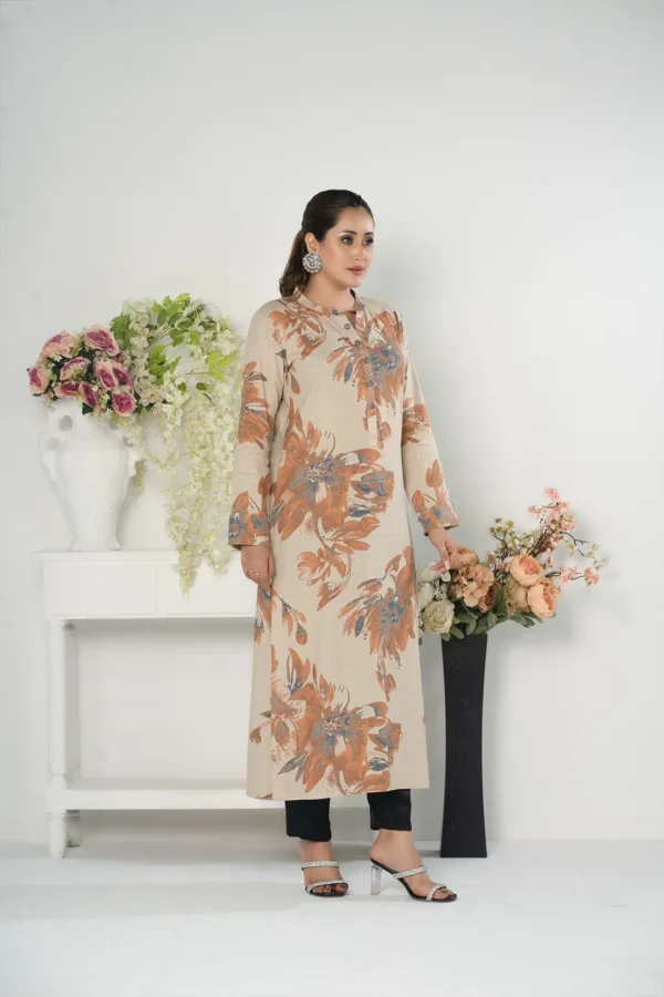 Hoorain Mystique – 1-Piece Cotton Long Dress with All-Over Artistic Print | BenBerg - Image 4