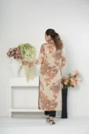 Hoorain Mystique – 1-Piece Cotton Long Dress with All-Over Artistic Print | BenBerg