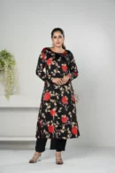 Rasheeda Glow – Sleeveless Printed Royal Silk Long Dress for Festive Occasions | BenBerg