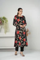 Rasheeda Glow – Sleeveless Printed Royal Silk Long Dress for Festive Occasions | BenBerg