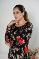 Rasheeda Glow – Sleeveless Printed Royal Silk Long Dress for Festive Occasions | BenBerg