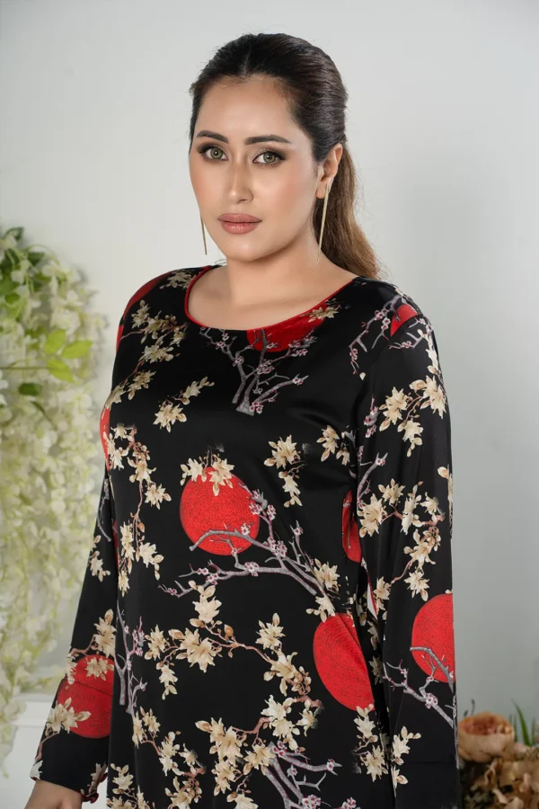 Rasheeda Glow – Sleeveless Printed Royal Silk Long Dress for Festive Occasions | BenBerg - Image 7