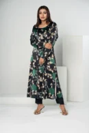 Rasheeda Glow – Sleeveless Royal Silk Long Dress with All-Over Print | BenBerg