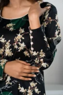 Rasheeda Glow – Sleeveless Royal Silk Long Dress with All-Over Print | BenBerg