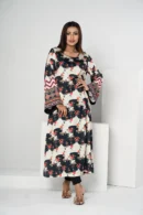 Jameela Radiance – Tropical Silk Long Dress with Artistic All-Over Prints | BenBerg