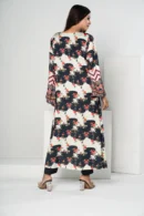 Jameela Radiance – Tropical Silk Long Dress with Artistic All-Over Prints | BenBerg