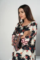 Jameela Radiance – Tropical Silk Long Dress with Artistic All-Over Prints | BenBerg