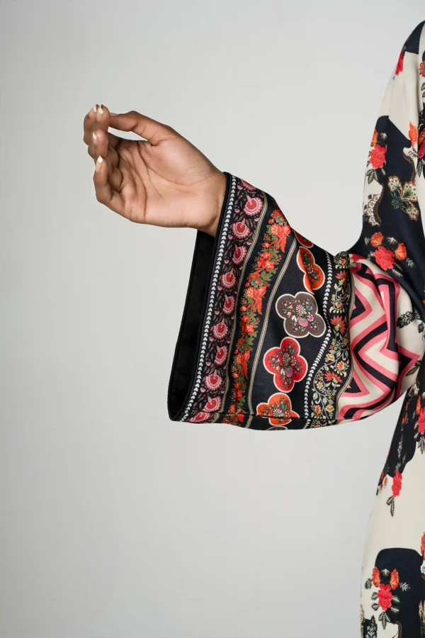 Jameela Radiance – Tropical Silk Long Dress with Artistic All-Over Prints | BenBerg - Image 8