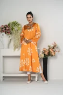 Meher Light – Tropical Silk Printed Long Dress with Refined Modern Design | BenBerg