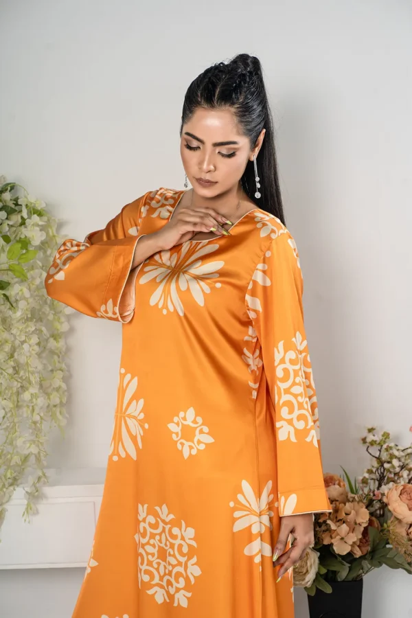 Meher Light – Tropical Silk Printed Long Dress with Refined Modern Design | BenBerg - Image 4