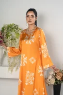 Meher Light – Tropical Silk Printed Long Dress with Refined Modern Design | BenBerg
