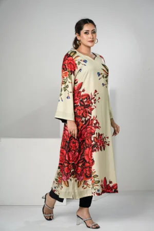 Saima Breeze – Tropical Silk Long Dress with Fresh All-Over Prints | BenBerg