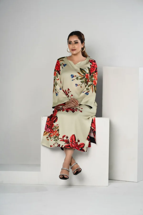 Saima Breeze – Tropical Silk Long Dress with Fresh All-Over Prints | BenBerg - Image 4