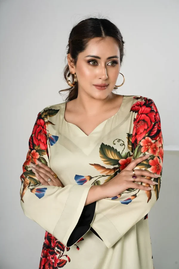 Saima Breeze – Tropical Silk Long Dress with Fresh All-Over Prints | BenBerg - Image 8