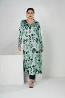 Nilofar Whisper – Tropical Silk Long Dress with Graceful All-Over Prints | BenBerg