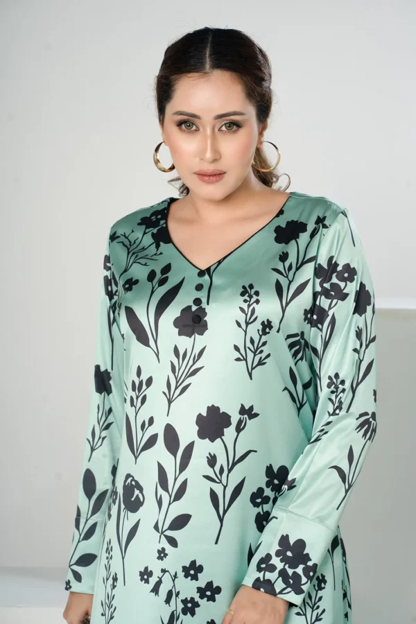Nilofar Whisper – Tropical Silk Long Dress with Graceful All-Over Prints | BenBerg - Image 10