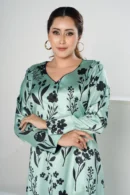 Nilofar Whisper – Tropical Silk Long Dress with Graceful All-Over Prints | BenBerg