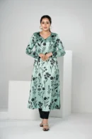 Nilofar Whisper – Tropical Silk Long Dress with Graceful All-Over Prints | BenBerg