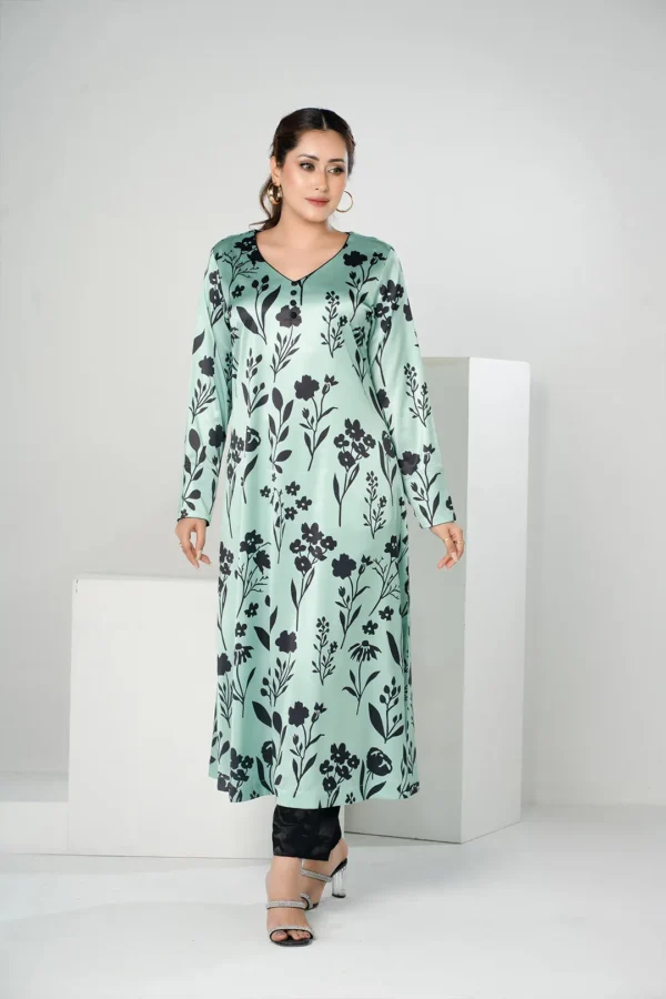 Nilofar Whisper – Tropical Silk Long Dress with Graceful All-Over Prints | BenBerg - Image 5