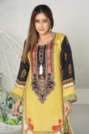 Gulzar Dream – Hand-Embroidered 3-Piece Russian Silk Dress for Festive Elegance | BenBerg