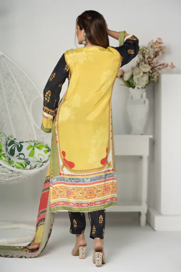 Gulzar Dream – Hand-Embroidered 3-Piece Russian Silk Dress for Festive Elegance | BenBerg - Image 7