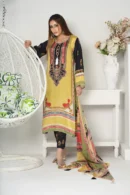 Gulzar Dream – Hand-Embroidered 3-Piece Russian Silk Dress for Festive Elegance | BenBerg