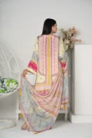 Zarina Glow – Elegant 3-Piece Russian Silk Ensemble with Intricate Embroidery | BenBerg