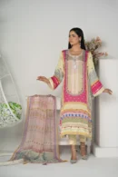 Zarina Glow – Elegant 3-Piece Russian Silk Ensemble with Intricate Embroidery | BenBerg