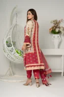 Aabroo Charm – Russian Silk 3-Piece Set with Signature Hand Embroidery | BenBerg