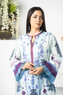 Mirha Luxe – 3-Piece Lawn Dress with Digital Print, Embroidery & Cotton Lace | BenBerg