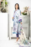 Mirha Luxe – 3-Piece Lawn Dress with Digital Print, Embroidery & Cotton Lace | BenBerg