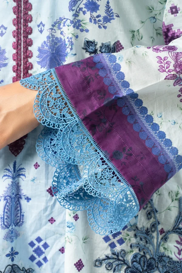 Mirha Luxe – 3-Piece Lawn Dress with Digital Print, Embroidery & Cotton Lace | BenBerg - Image 9