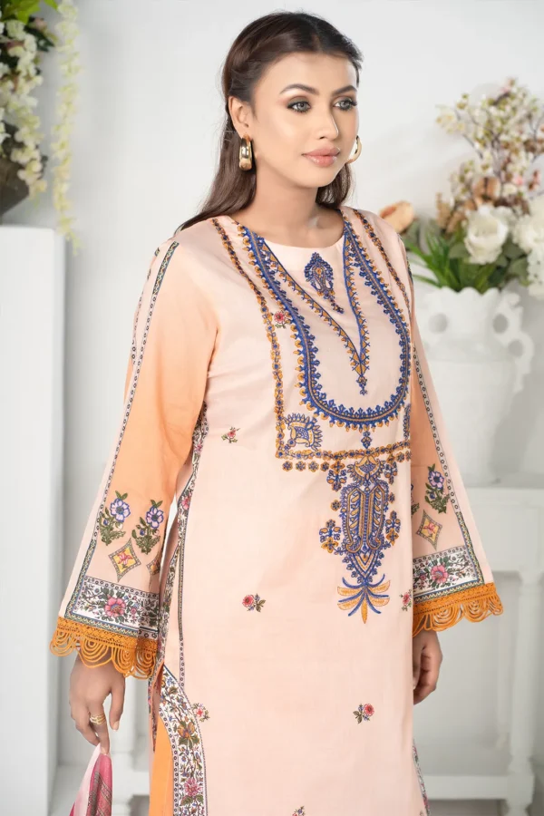 Chaman Glory – 3-Piece Lawn Ensemble with Digital Print and Delicate Embroidery | BenBerg - Image 5