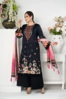 Zubeda Grace – 3-Piece Lawn & Organza Dress with Embroidery and Cotton Lace | BenBerg