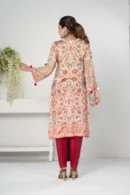 Yasmin Essence – 2-Piece Raw Silk Outfit with Digital Print and Embroidered Pants | BenBerg