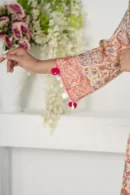 Yasmin Essence – 2-Piece Raw Silk Outfit with Digital Print and Embroidered Pants | BenBerg