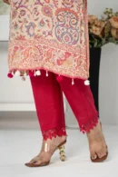 Yasmin Essence – 2-Piece Raw Silk Outfit with Digital Print and Embroidered Pants | BenBerg