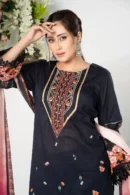 Zubeda Grace – 3-Piece Lawn & Organza Dress with Embroidery and Cotton Lace | BenBerg