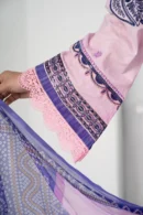 Zenaira Veil – 3-Piece Printed Lawn Set with Elegant Lace Embroidery | BenBerg