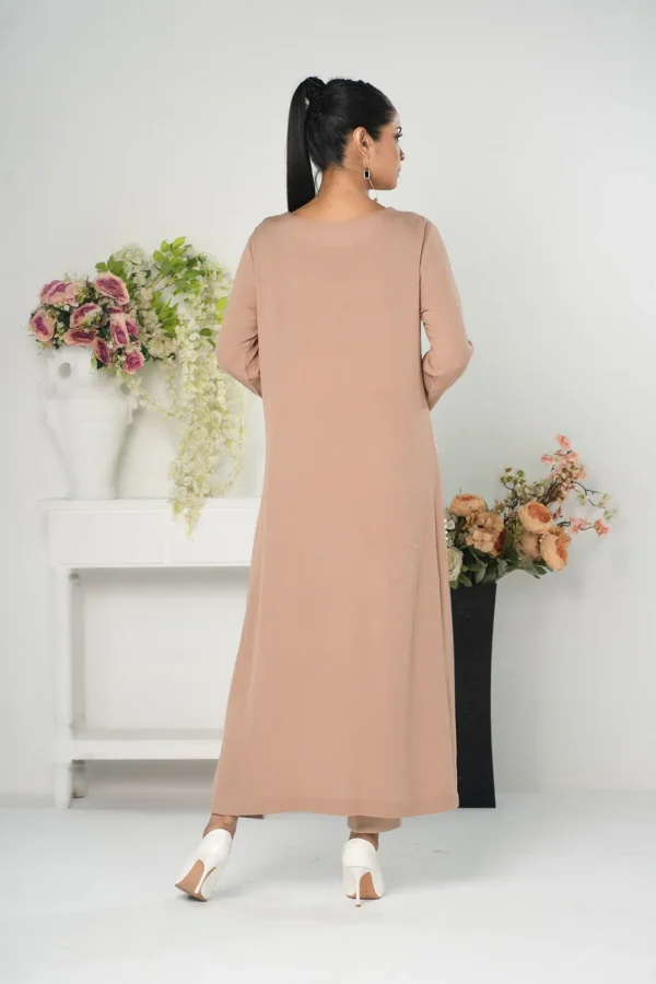 Qamar Shimmer – 2-Piece Cotton Long Dress with All-Over Karchupi Embroidery | BenBerg - Image 5