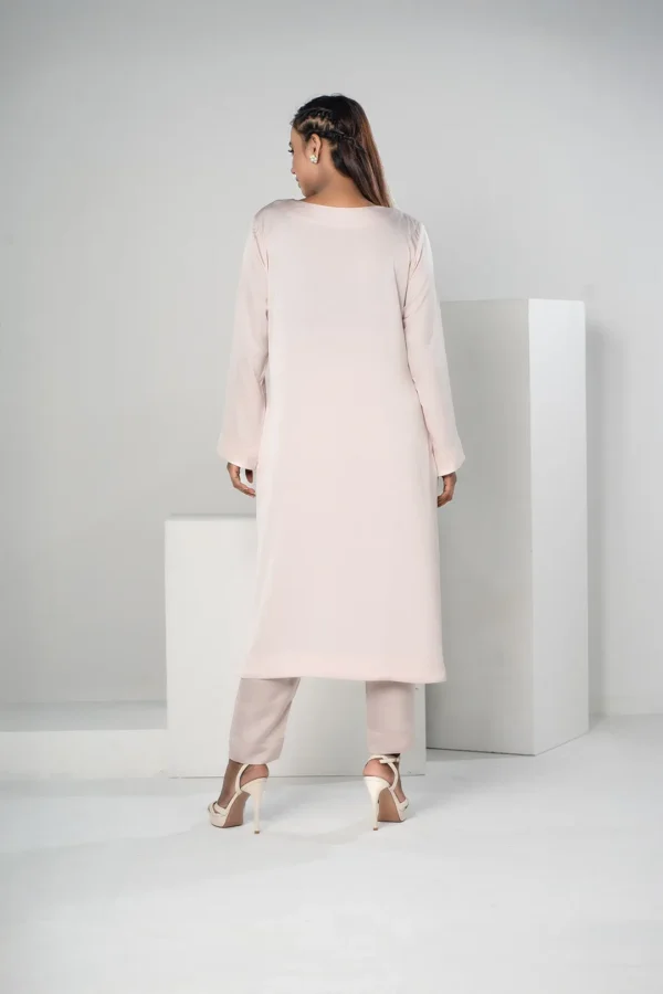 Rabia Moon – 2-Piece Tropical Silk Set with Elegant Karchupi Embroidery | BenBerg - Image 4