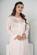 Rabia Moon – 2-Piece Tropical Silk Set with Elegant Karchupi Embroidery | BenBerg
