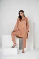 Parveen Glow – Velvet 2-Piece Dress with Karchupi Embroidery & Festive Detailing | BenBerg