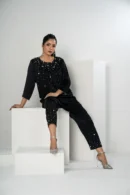 Mahnoor Charm – Velvet 2-Piece Karchupi Embroidered Ensemble for Elegant Evenings | BenBerg